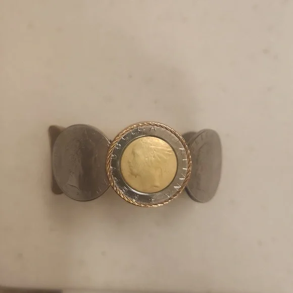 Bracelet Stainless Steel Hinge 925 Bezel Milor Italy - Picture 6 of 7